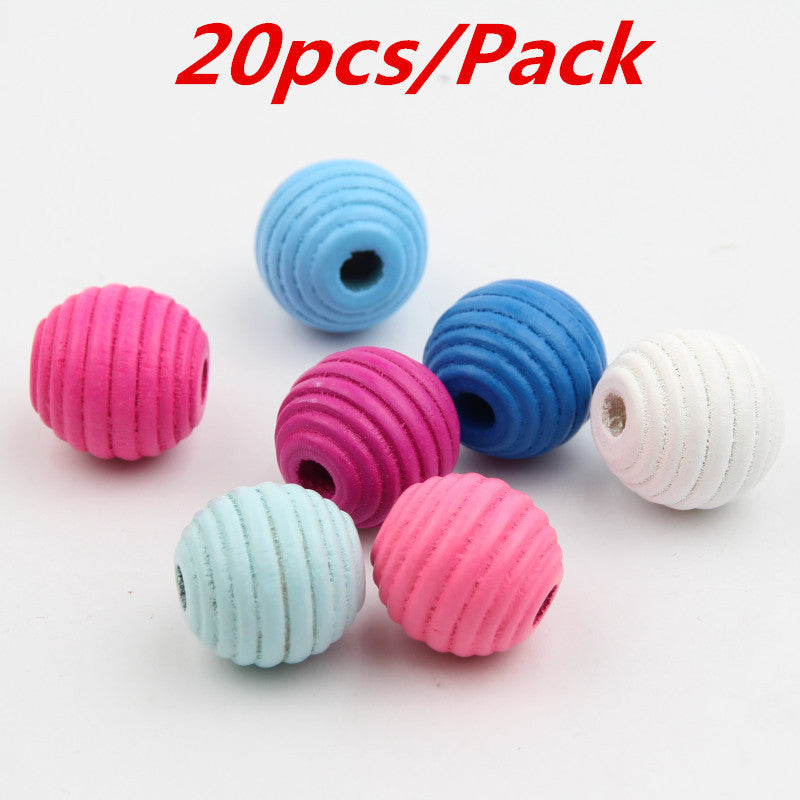 Pack of colorful beaded materials in pink, blue, purple, and white for crafting projects